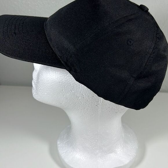 Baseball Cap w/ Hook & Loop Closure. Black. OSFM - Picture 2 of 6
